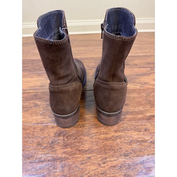 TAOS Craft Brown Suede Block Heel Ankle Boots, Sz 40 (9-9.5) - Picture 3 of 12